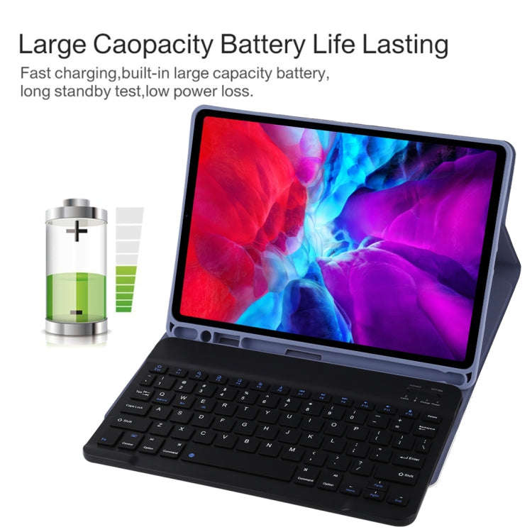 TG11B Detachable Bluetooth Black Keyboard + Microfiber Leather Tablet Case for iPad Pro 11 inch (...