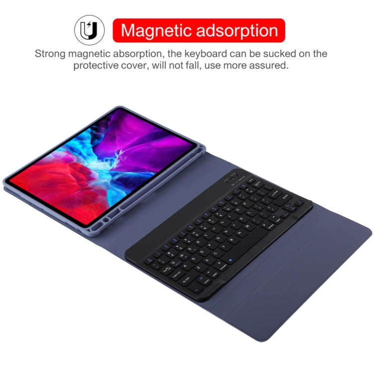 TG11B Detachable Bluetooth Black Keyboard + Microfiber Leather Tablet Case for iPad Pro 11 inch (...