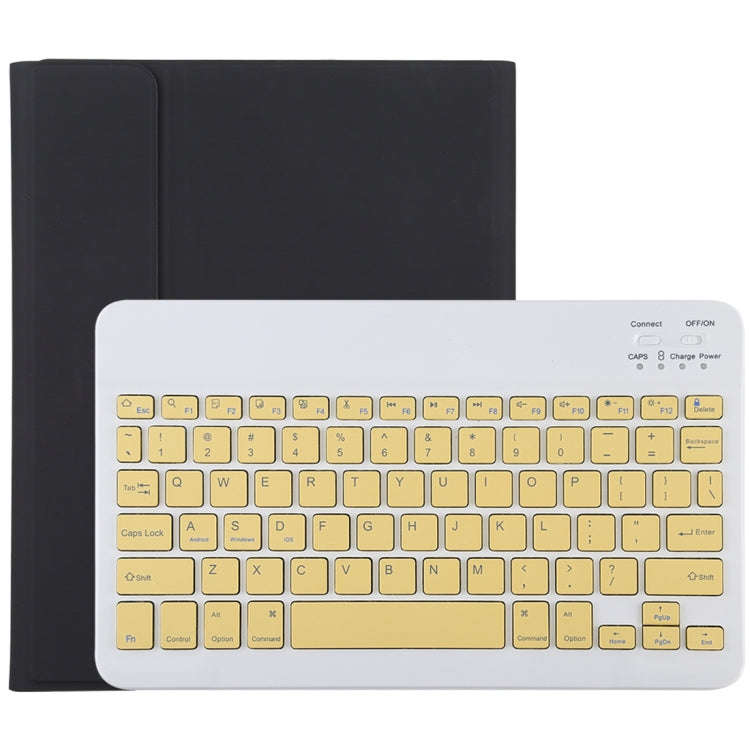 TG11B Detachable Bluetooth Yellow Keyboard + Microfiber Leather Tablet Case for iPad Pro 11 inch ...