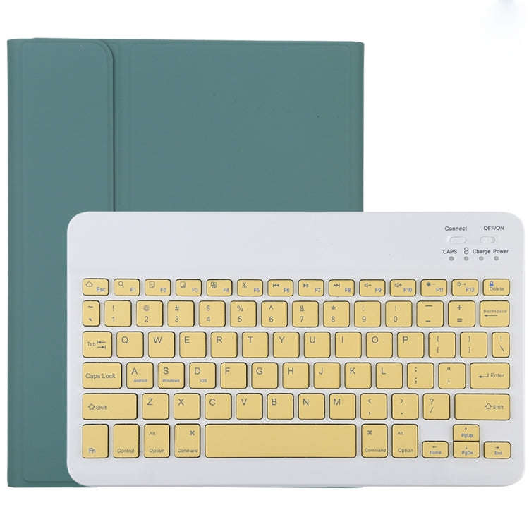 TG11B Detachable Bluetooth Yellow Keyboard + Microfiber Leather Tablet Case for iPad Pro 11 inch ...
