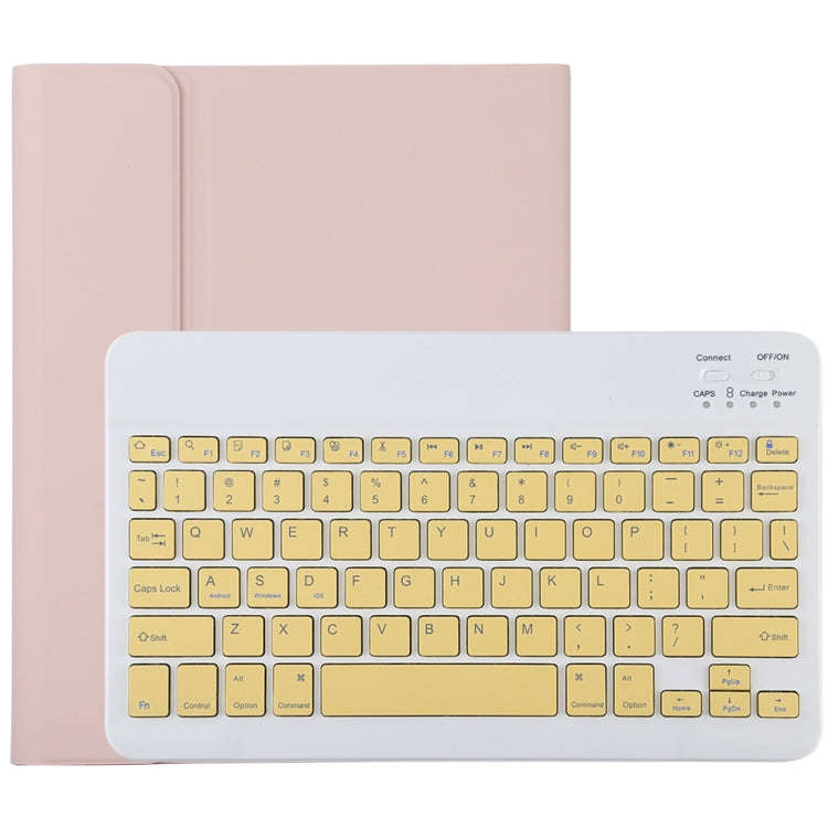 TG11B Detachable Bluetooth Yellow Keyboard + Microfiber Leather Tablet Case for iPad Pro 11 inch ...