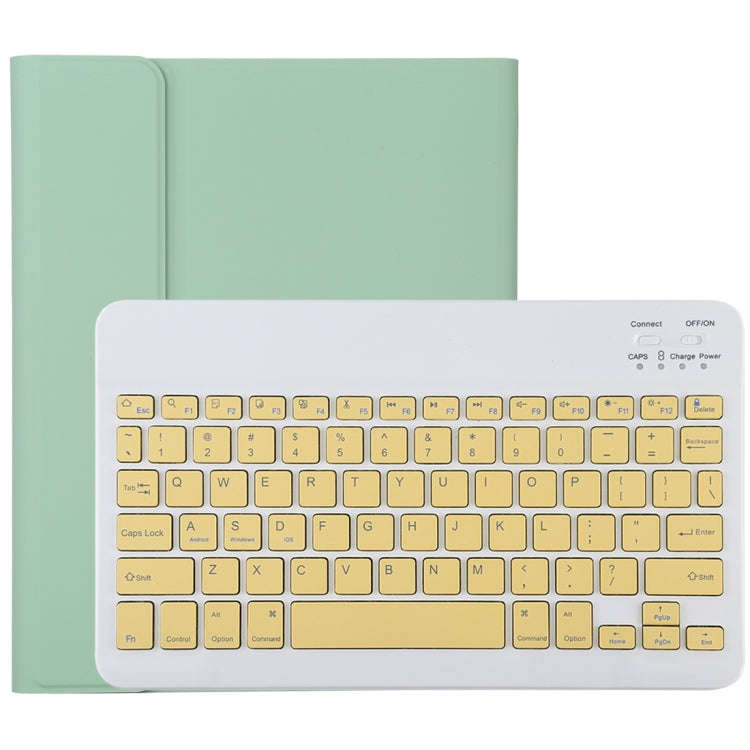 TG11B Detachable Bluetooth Yellow Keyboard + Microfiber Leather Tablet Case for iPad Pro 11 inch ...