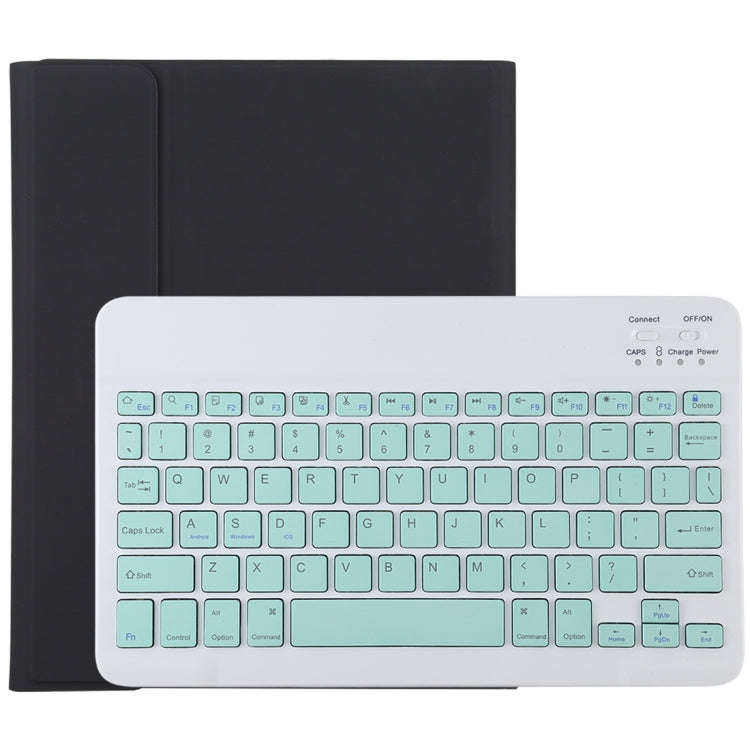 TG11B Detachable Bluetooth Green Keyboard + Microfiber Leather Tablet Case for iPad Pro 11 inch (...