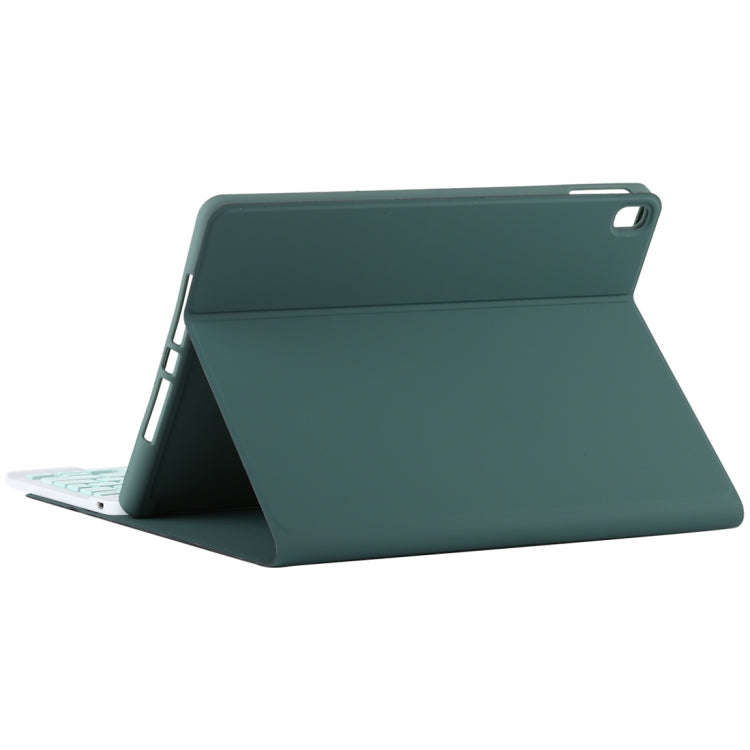 TG11B Detachable Bluetooth Green Keyboard + Microfiber Leather Tablet Case for iPad Pro 11 inch (...