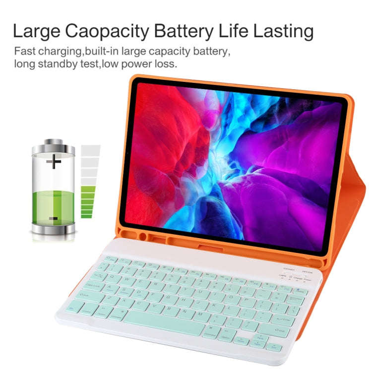 TG11B Detachable Bluetooth Green Keyboard + Microfiber Leather Tablet Case for iPad Pro 11 inch (...