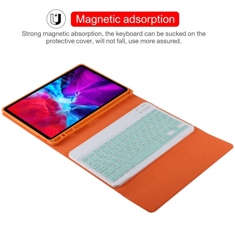 TG11B Detachable Bluetooth Green Keyboard + Microfiber Leather Tablet Case for iPad Pro 11 inch (...