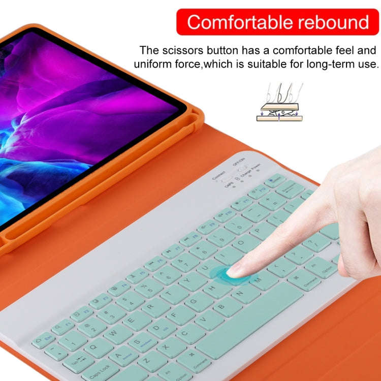 TG11B Detachable Bluetooth Green Keyboard + Microfiber Leather Tablet Case for iPad Pro 11 inch (...