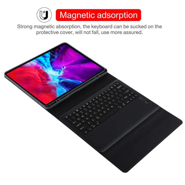 T129 Detachable Bluetooth Black Keyboard Microfiber Leather Tablet Case for iPad Pro 12.9 inch (2...