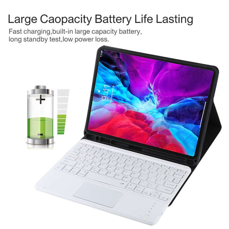 TG11BC Detachable Bluetooth White Keyboard Microfiber Leather Tablet Case for iPad Pro 11 inch (2...