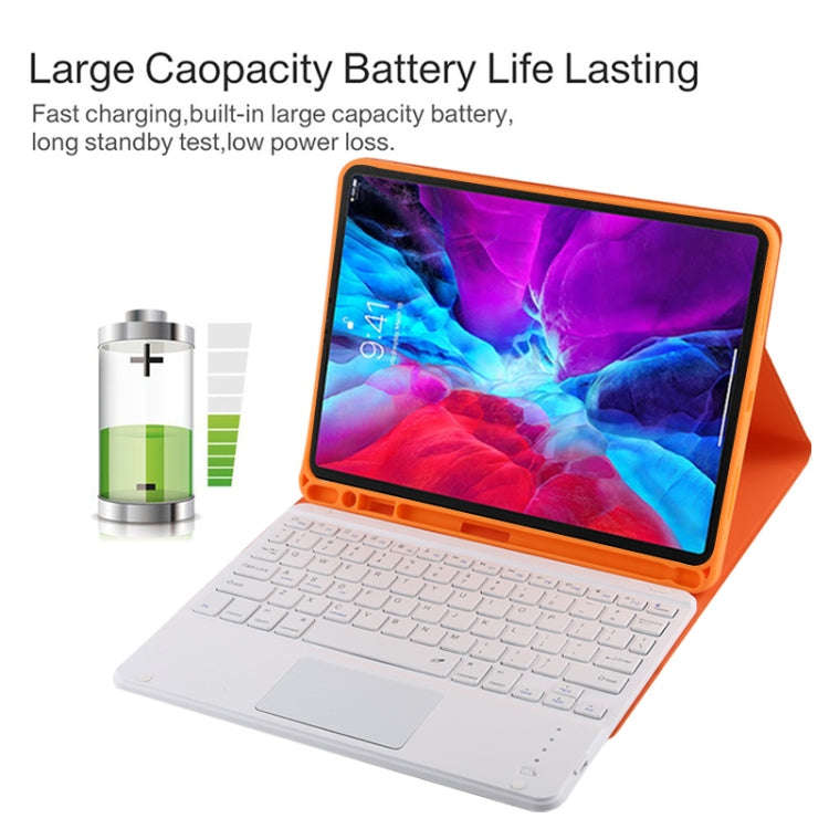 TG11BC Detachable Bluetooth White Keyboard Microfiber Leather Tablet Case for iPad Pro 11 inch (2...