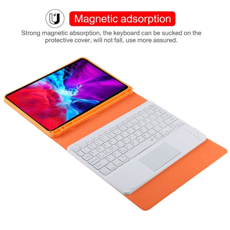 TG11BC Detachable Bluetooth White Keyboard Microfiber Leather Tablet Case for iPad Pro 11 inch (2...