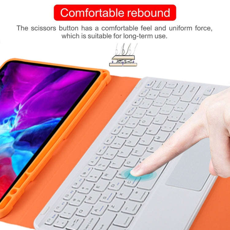 TG11BC Detachable Bluetooth White Keyboard Microfiber Leather Tablet Case for iPad Pro 11 inch (2...