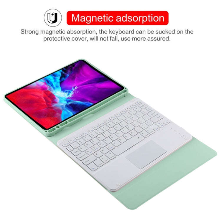 TG11BC Detachable Bluetooth White Keyboard Microfiber Leather Tablet Case for iPad Pro 11 inch (2...