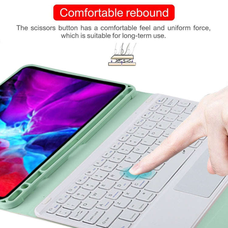 TG11BC Detachable Bluetooth White Keyboard Microfiber Leather Tablet Case for iPad Pro 11 inch (2...