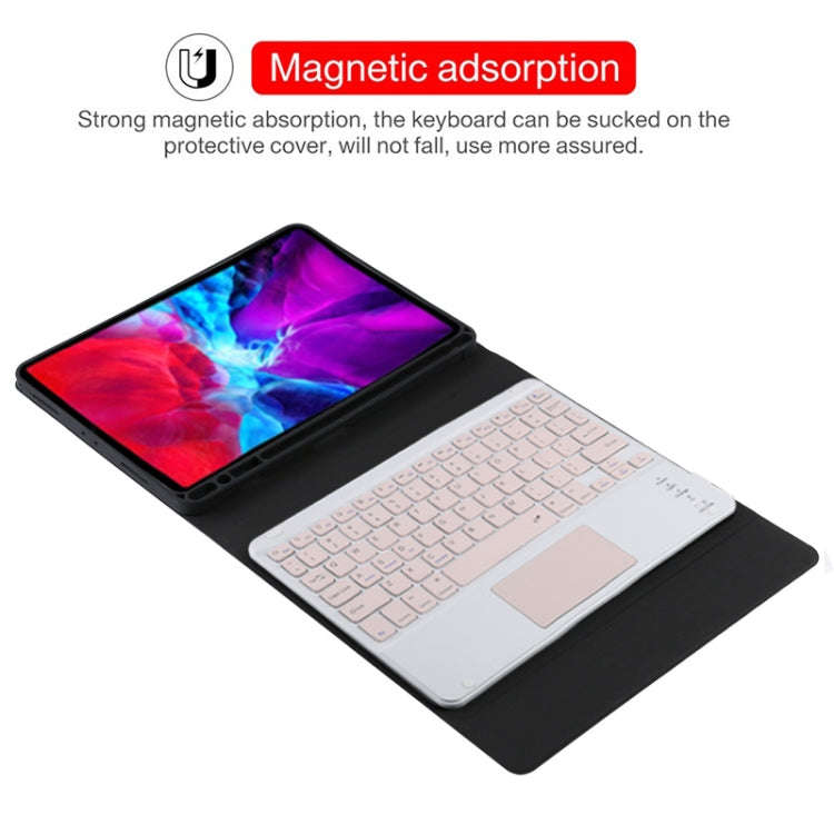 TG11BC Detachable Bluetooth Pink Keyboard Microfiber Leather Tablet Case for iPad Pro 11 inch (20...