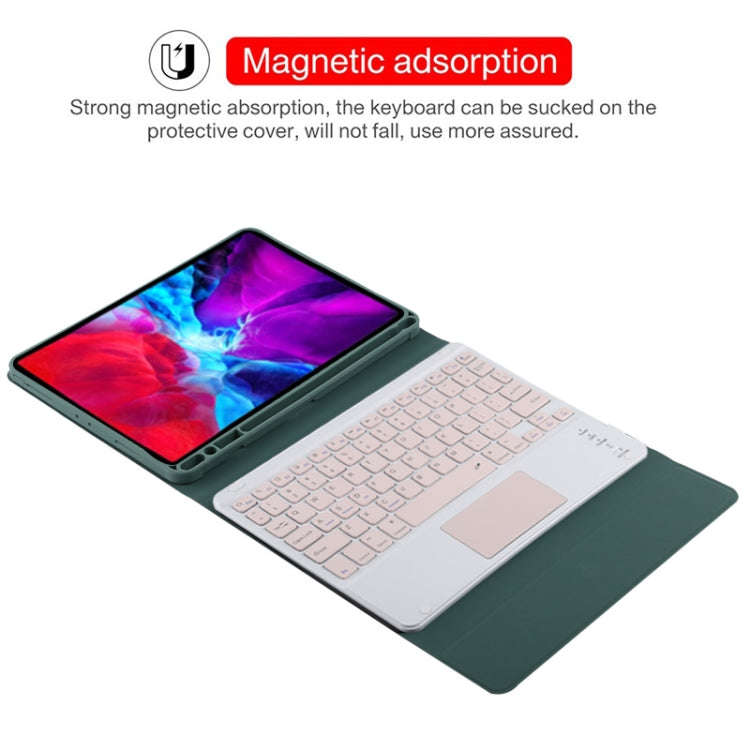 TG11BC Detachable Bluetooth Pink Keyboard Microfiber Leather Tablet Case for iPad Pro 11 inch (20...