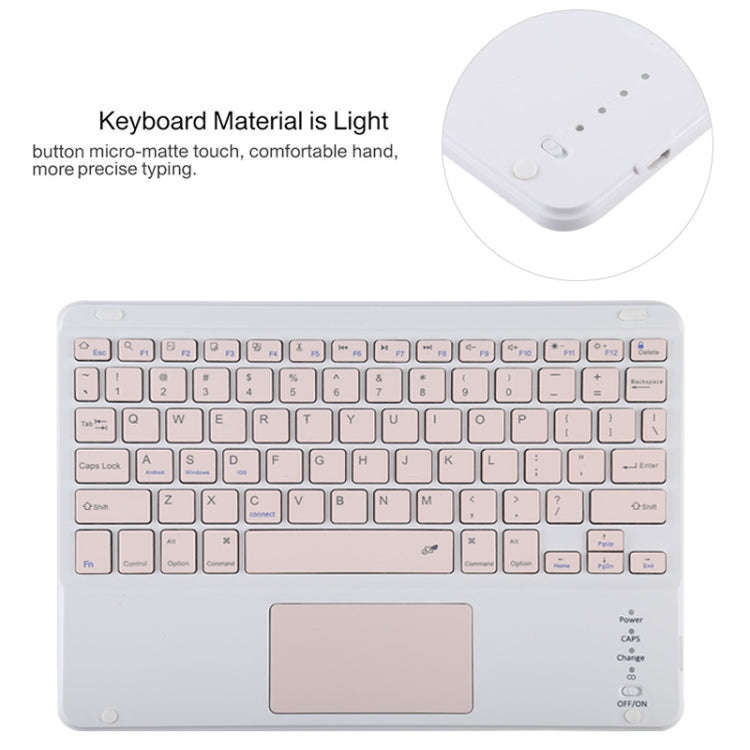 TG11BC Detachable Bluetooth Pink Keyboard Microfiber Leather Tablet Case for iPad Pro 11 inch (20...