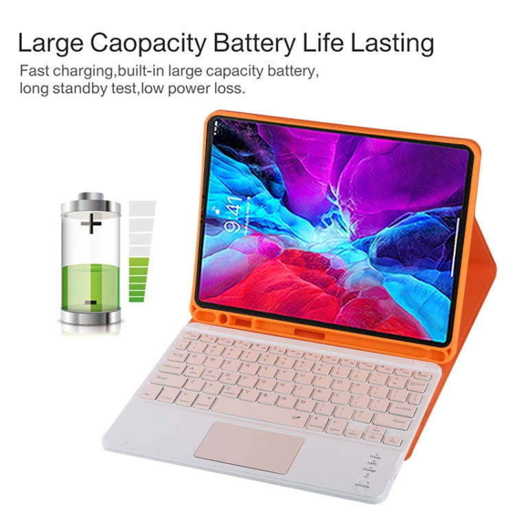 TG11BC Detachable Bluetooth Pink Keyboard Microfiber Leather Tablet Case for iPad Pro 11 inch (20...