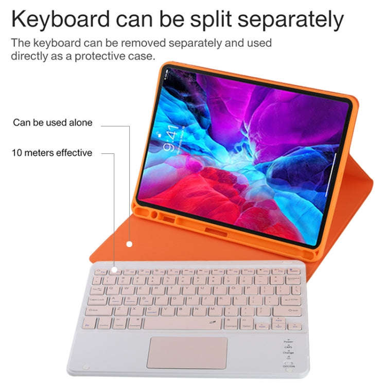 TG11BC Detachable Bluetooth Pink Keyboard Microfiber Leather Tablet Case for iPad Pro 11 inch (20...
