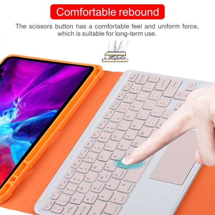 TG11BC Detachable Bluetooth Pink Keyboard Microfiber Leather Tablet Case for iPad Pro 11 inch (20...
