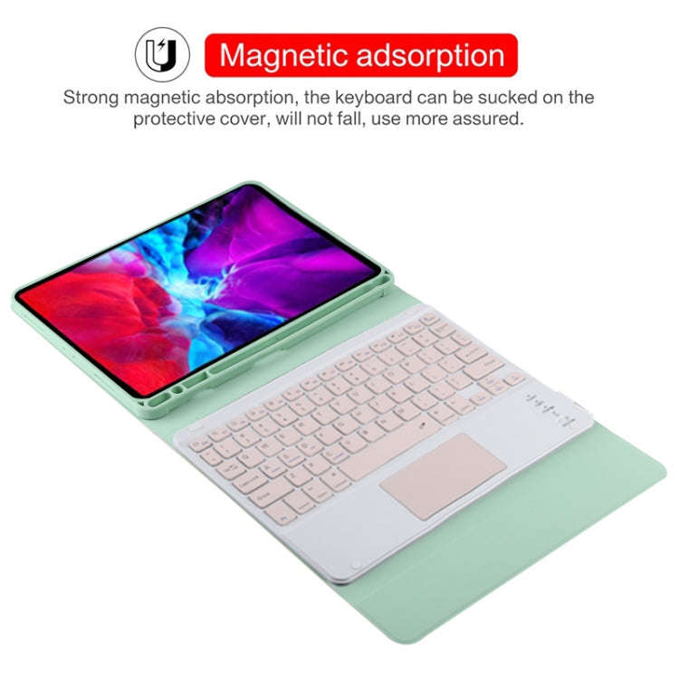 TG11BC Detachable Bluetooth Pink Keyboard Microfiber Leather Tablet Case for iPad Pro 11 inch (20...