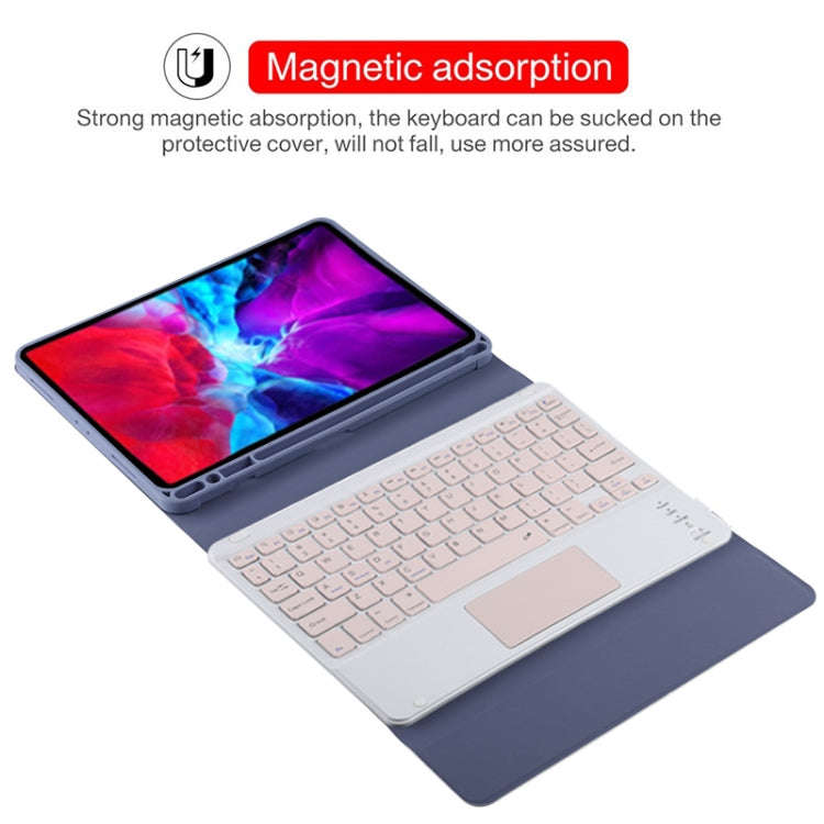 TG11BC Detachable Bluetooth Pink Keyboard Microfiber Leather Tablet Case for iPad Pro 11 inch (20...