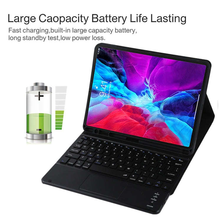 TG11BC Detachable Bluetooth Black Keyboard Microfiber Leather Tablet Case for iPad Pro 11 inch (2...