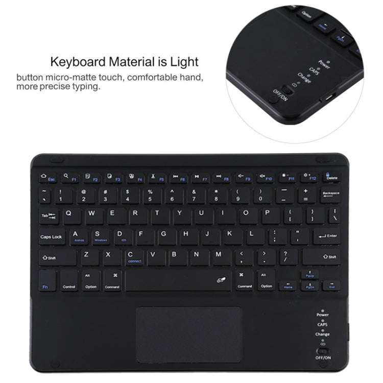 TG11BC Detachable Bluetooth Black Keyboard Microfiber Leather Tablet Case for iPad Pro 11 inch (2...