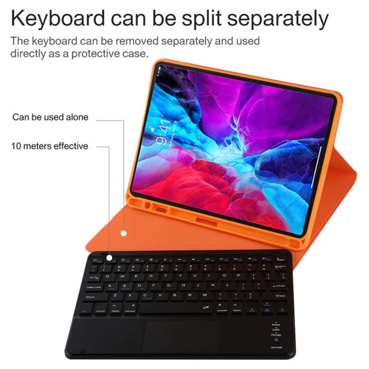 TG11BC Detachable Bluetooth Black Keyboard Microfiber Leather Tablet Case for iPad Pro 11 inch (2...
