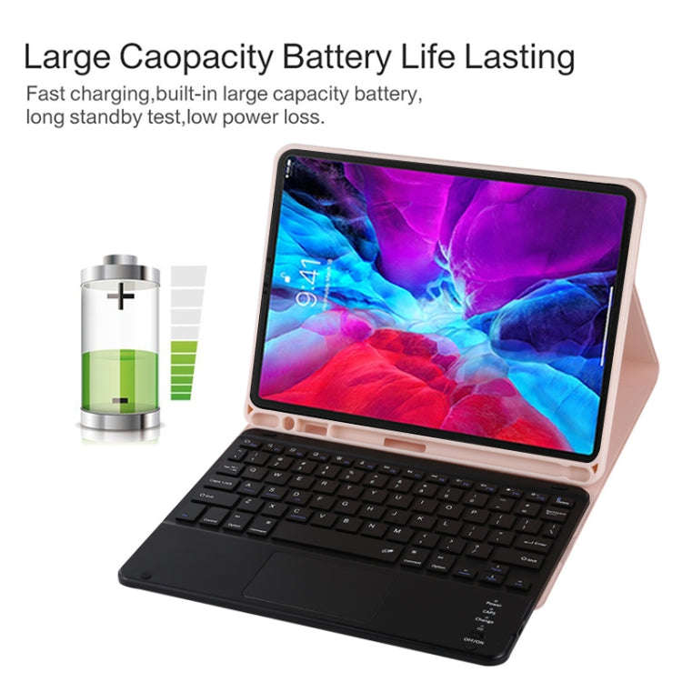TG11BC Detachable Bluetooth Black Keyboard Microfiber Leather Tablet Case for iPad Pro 11 inch (2...