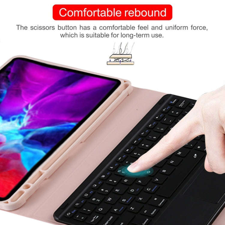TG11BC Detachable Bluetooth Black Keyboard Microfiber Leather Tablet Case for iPad Pro 11 inch (2...