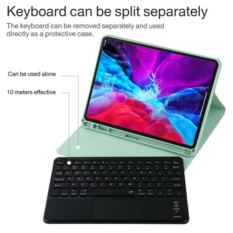 TG11BC Detachable Bluetooth Black Keyboard Microfiber Leather Tablet Case for iPad Pro 11 inch (2...