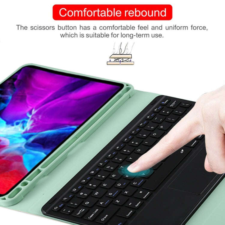 TG11BC Detachable Bluetooth Black Keyboard Microfiber Leather Tablet Case for iPad Pro 11 inch (2...