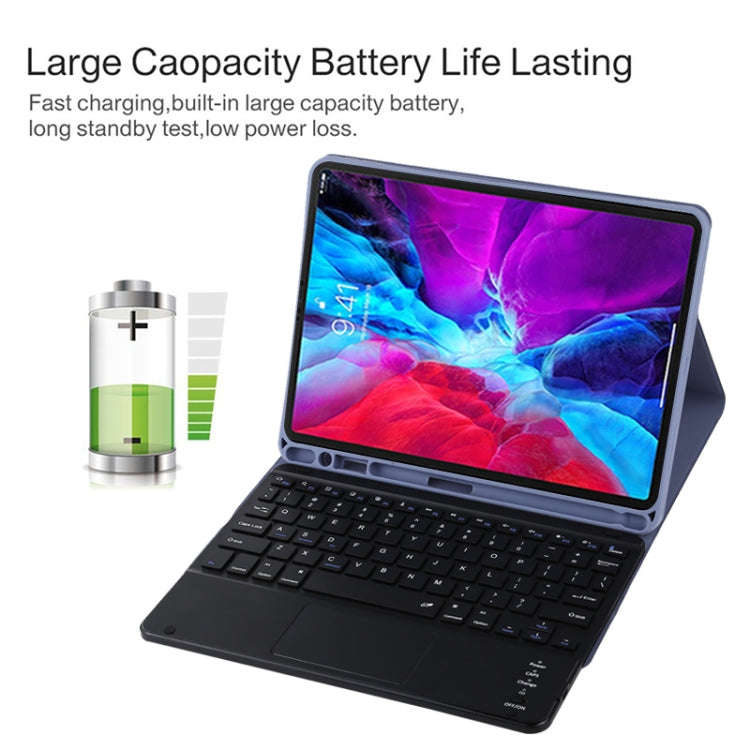 TG11BC Detachable Bluetooth Black Keyboard Microfiber Leather Tablet Case for iPad Pro 11 inch (2...