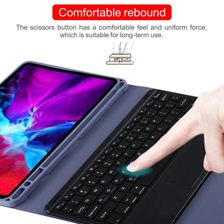 TG11BC Detachable Bluetooth Black Keyboard Microfiber Leather Tablet Case for iPad Pro 11 inch (2...