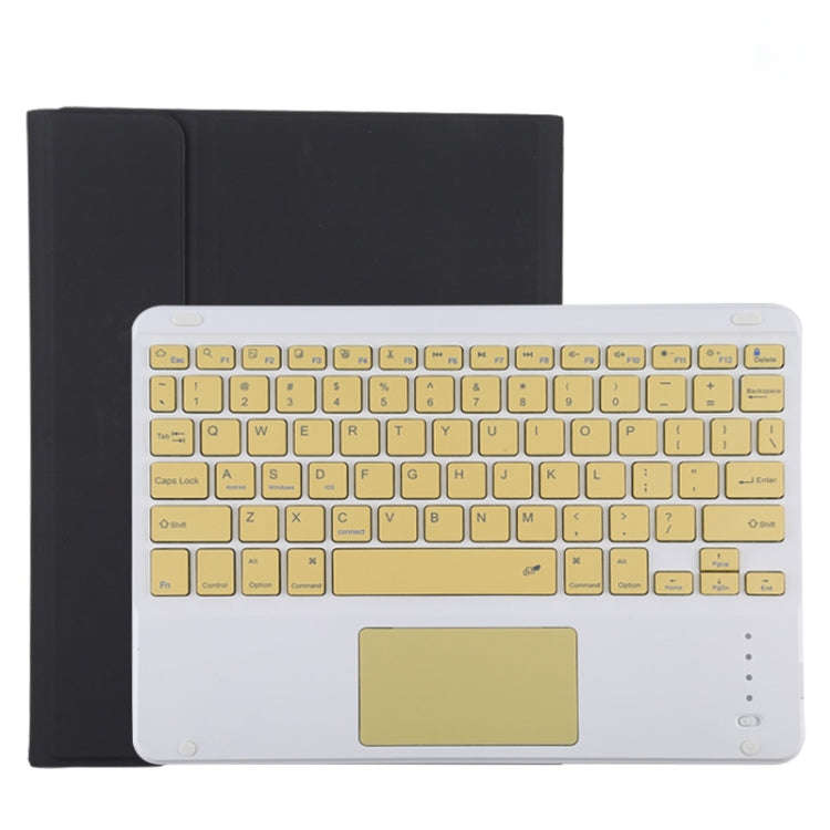 TG11BC Detachable Bluetooth Yellow Keyboard Microfiber Leather Tablet Case for iPad Pro 11 inch (...
