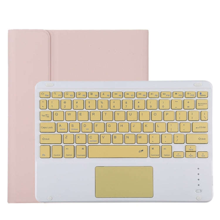 TG11BC Detachable Bluetooth Yellow Keyboard Microfiber Leather Tablet Case for iPad Pro 11 inch (...