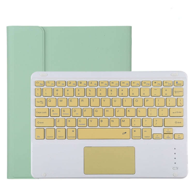 TG11BC Detachable Bluetooth Yellow Keyboard Microfiber Leather Tablet Case for iPad Pro 11 inch (...