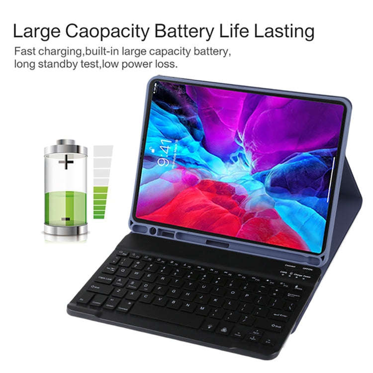 TG11BS Detachable Bluetooth Black Keyboard + Microfiber Leather Tablet Case for iPad Pro 11 inch ...