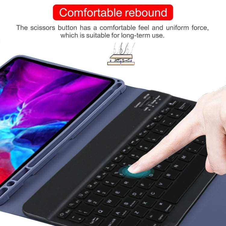 TG11BS Detachable Bluetooth Black Keyboard + Microfiber Leather Tablet Case for iPad Pro 11 inch ...