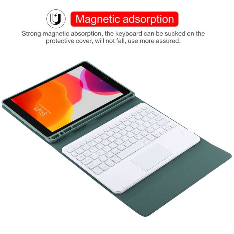 TG-102BCS Detachable Bluetooth White Keyboard + Microfiber Leather Tablet Case for iPad 10.2 inch...