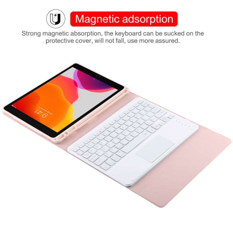 TG-102BCS Detachable Bluetooth White Keyboard + Microfiber Leather Tablet Case for iPad 10.2 inch...