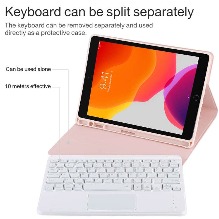 TG-102BCS Detachable Bluetooth White Keyboard + Microfiber Leather Tablet Case for iPad 10.2 inch...