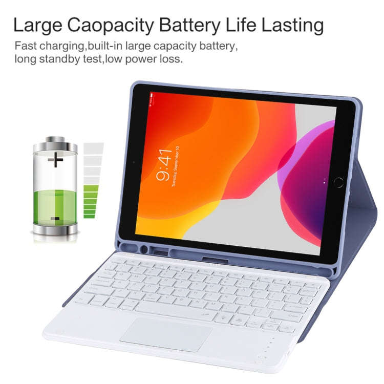 TG-102BCS Detachable Bluetooth White Keyboard + Microfiber Leather Tablet Case for iPad 10.2 inch...