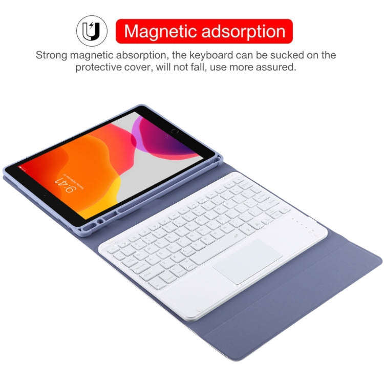 TG-102BCS Detachable Bluetooth White Keyboard + Microfiber Leather Tablet Case for iPad 10.2 inch...