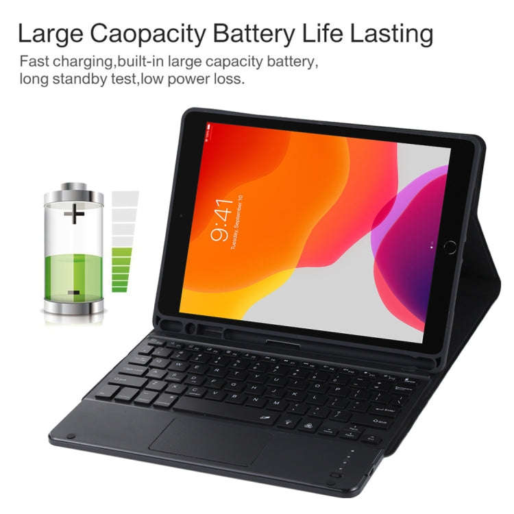 TG-102BCS Detachable Bluetooth Black Keyboard + Microfiber Leather Tablet Case for iPad 10.2 inch...