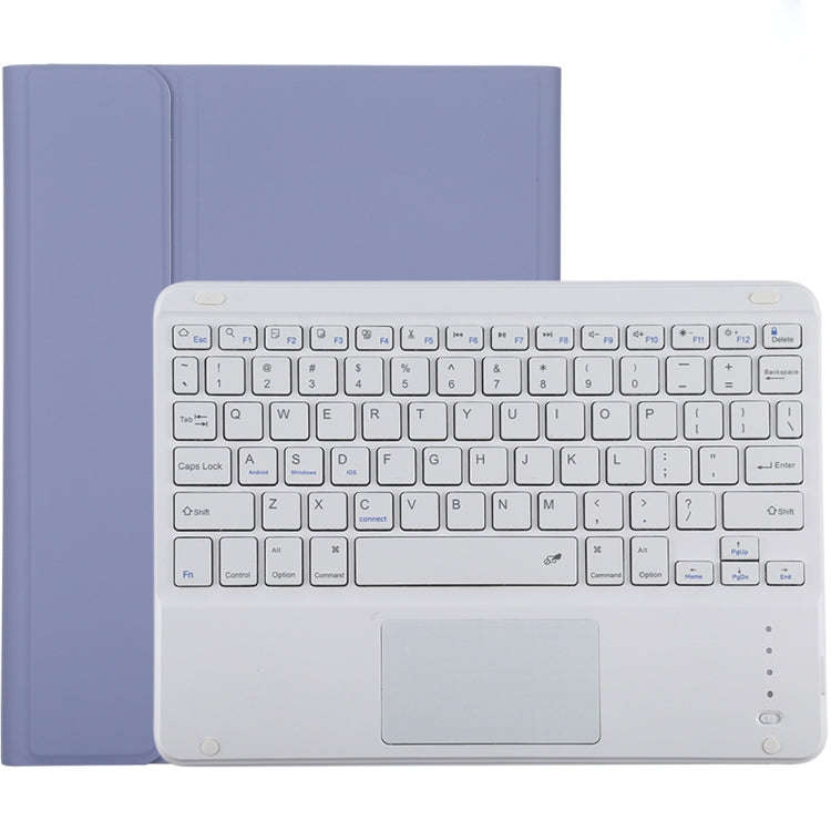 TG-102BC Detachable Bluetooth White Keyboard + Microfiber Leather Tablet Case for iPad 10.2 inch ...