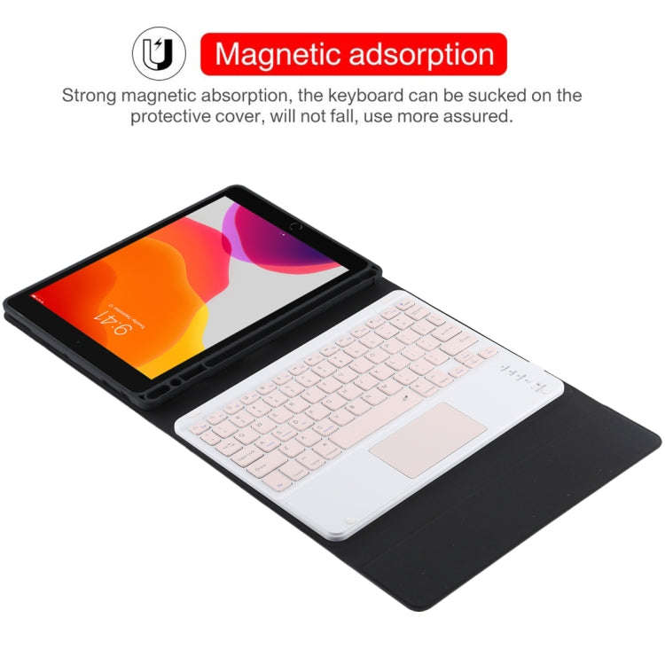 TG-102BC Detachable Bluetooth Pink Keyboard + Microfiber Leather Tablet Case for iPad 10.2 inch /...