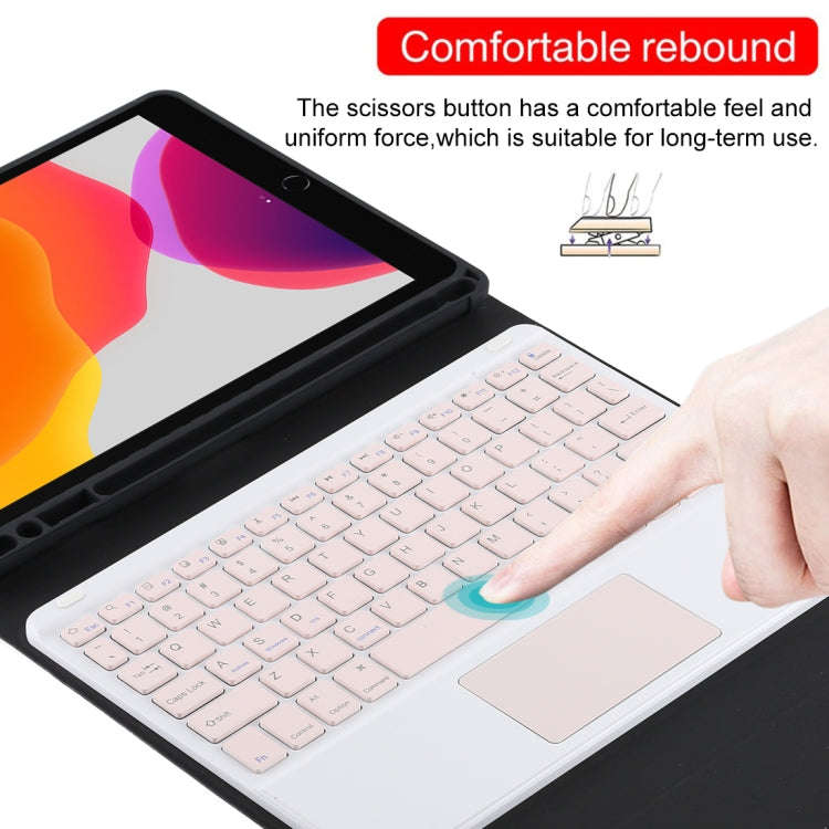 TG-102BC Detachable Bluetooth Pink Keyboard + Microfiber Leather Tablet Case for iPad 10.2 inch /...
