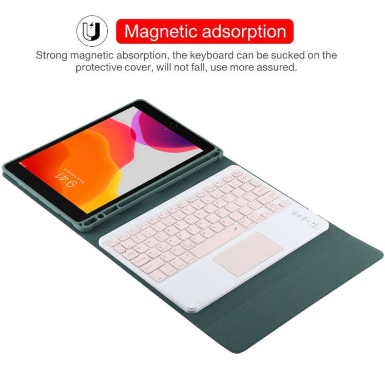 TG-102BC Detachable Bluetooth Pink Keyboard + Microfiber Leather Tablet Case for iPad 10.2 inch /...